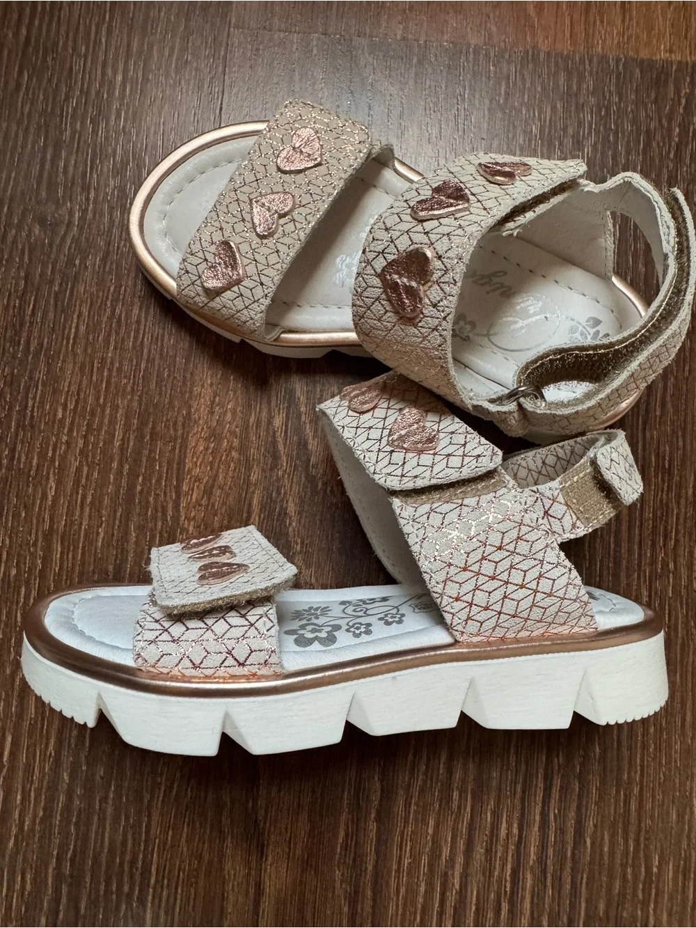Primigi and Ponte Girls Gold and Pink Shoes - Sandals & Mary Jane